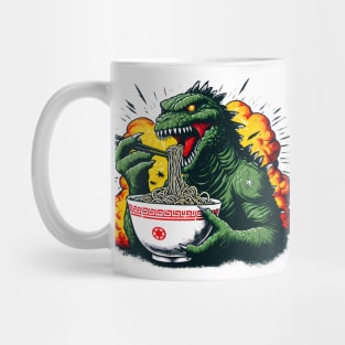 Giant Monster Ramen Bowl Tee - Fun Urban Fantasy Graphic Mug